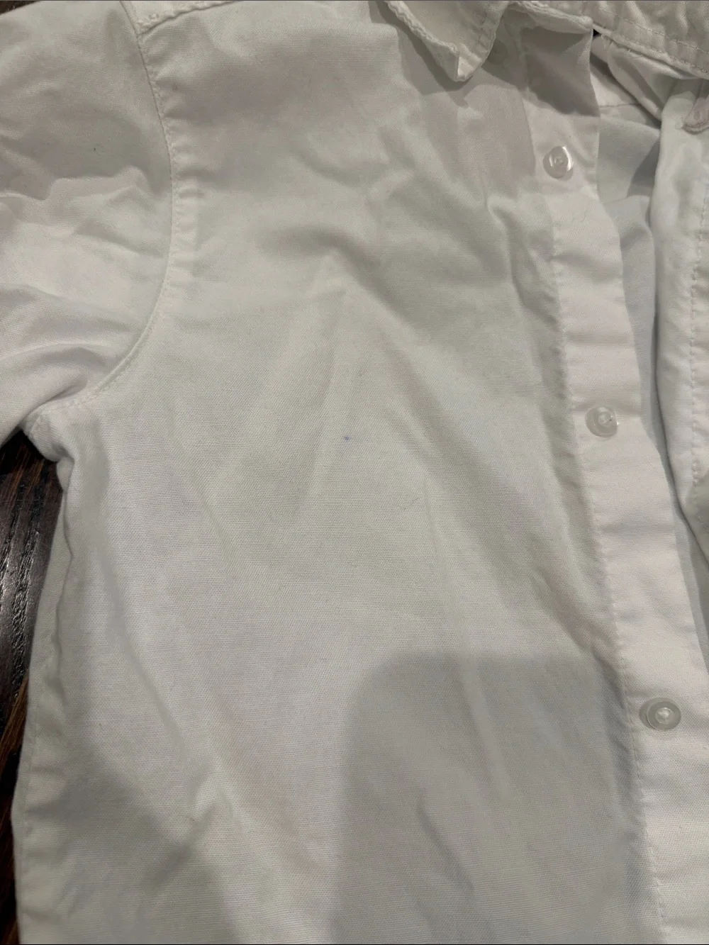French Toast White Short-Sleeve Button Down Shirt for Kids